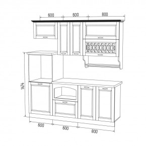 МИЛАНО Кухонный гарнитур 2,0 м Компоновка №3 в Ревде - revda.mebel24.online | фото 6