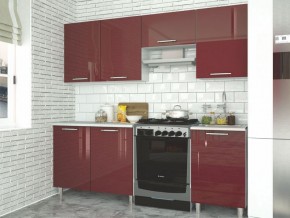 Модульная кухня Танго бордо в Ревде - revda.mebel24.online | фото 2