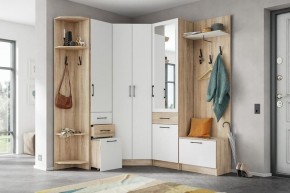 Модульная прихожая Денвер Дуб сонома/Белый в Ревде - revda.mebel24.online | фото 2