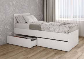 МОРИ КРМЯ 900.1/1 Кровать с нишей под ящики (настил) белый в Ревде - revda.mebel24.online | фото 2