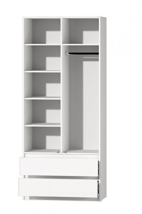 МС "Хилтон" Шкаф №3 900 (Белый текстурный) в Ревде - revda.mebel24.online | фото 3