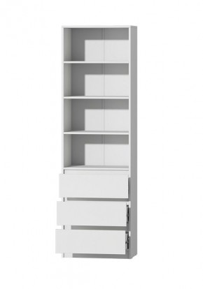 МС "Хилтон" Стеллаж (Белый текстурный) в Ревде - revda.mebel24.online | фото