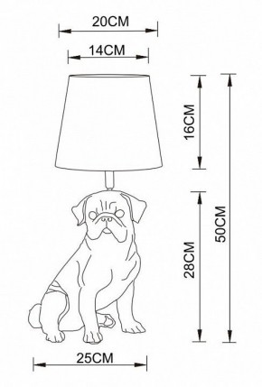 Настольная лампа декоративная Arte Lamp Bobby A1512LT-1WH в Ревде - revda.mebel24.online | фото 2