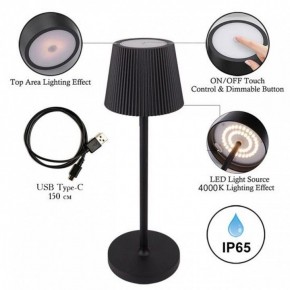 Настольная лампа декоративная Arte Lamp Fuyue A1616LT-1BK в Ревде - revda.mebel24.online | фото 3