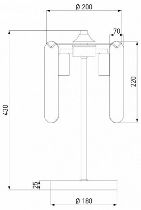 Настольная лампа декоративная Eurosvet Claire 01170/3 золото в Ревде - revda.mebel24.online | фото 3