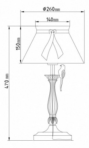 Настольная лампа декоративная Maytoni Bird ARM013-11-W в Ревде - revda.mebel24.online | фото 5