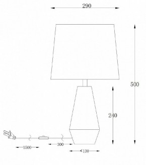 Настольная лампа декоративная Maytoni Calvin Table Z181-TL-01-B в Ревде - revda.mebel24.online | фото 2