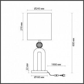 Настольная лампа декоративная Odeon Light Bagel 5410/1T в Ревде - revda.mebel24.online | фото 4