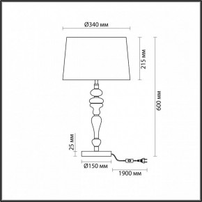 Настольная лампа декоративная Odeon Light Homi 5040/1T в Ревде - revda.mebel24.online | фото 4