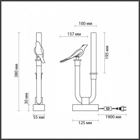 Настольная лампа декоративная Odeon Light Lark 5431/2TL в Ревде - revda.mebel24.online | фото 4