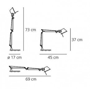 Настольная лампа офисная Artemide  A001300 в Ревде - revda.mebel24.online | фото 4