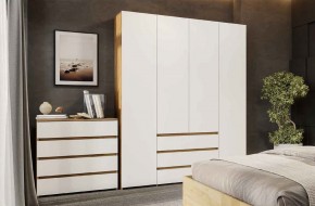 НЕКСТ 1 Спальный гарнитур (модульный) Дуб Золотой/Белый в Ревде - revda.mebel24.online | фото 3