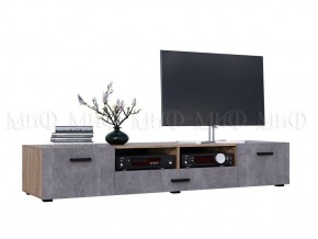 Нэнси New Тумба ТВ ЛДСП (2дв.+1ящ.) Бетон светлый/Сонома в Ревде - revda.mebel24.online | фото
