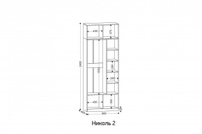 НИКОЛЬ 2 шкаф 2-х створчатый в Ревде - revda.mebel24.online | фото 3