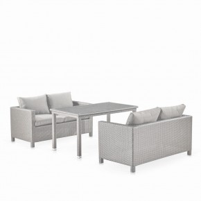 Обеденный комплект плетеной мебели с диванами T256C/S59C-W85 Latte в Ревде - revda.mebel24.online | фото 1