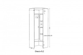 ОЛЬГА 9.2 Шкаф угловой с зеркалом в Ревде - revda.mebel24.online | фото 2