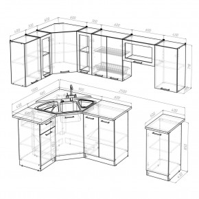 ОЛЬГА Кухонный гарнитур Оптима 1 (1300*2500 мм) в Ревде - revda.mebel24.online | фото 2