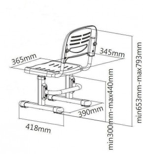 Парта-трансофрмер Amare II Blue + ящик + SST3 Blue в Ревде - revda.mebel24.online | фото 8