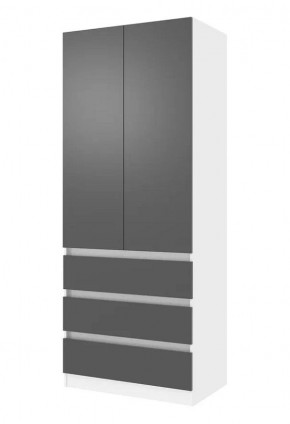 Парус Шкаф 2-х ств. 800 (Белый/Графит) в Ревде - revda.mebel24.online | фото