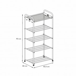 ПДОА15 Б Подставка для обуви "Альфа 15" Белый в Ревде - revda.mebel24.online | фото 2