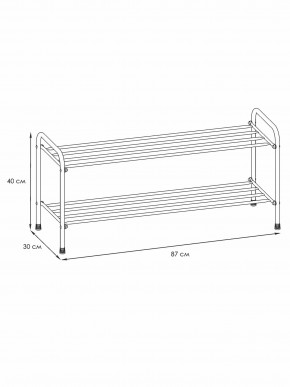 ПДОА32 Ч Подставка для обуви "Альфа 32" Черный в Ревде - revda.mebel24.online | фото 3