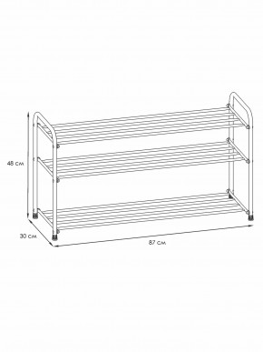 ПДОА33 Ч Подставка для обуви "Альфа 33" Черный в Ревде - revda.mebel24.online | фото 2