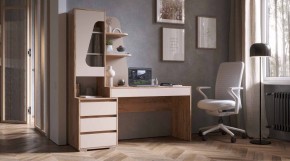 ПИФАГОР Стол компьютерный (дуб вотан/кашемир) в Ревде - revda.mebel24.online | фото