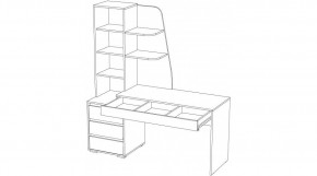 ПИФАГОР Стол компьютерный (дуб вотан/кашемир) в Ревде - revda.mebel24.online | фото 3