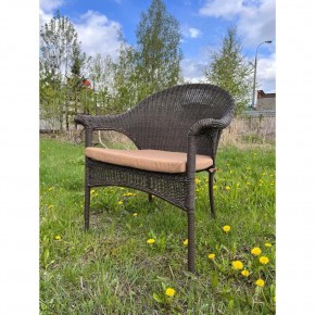 Плетеное кресло LV-140B-Brown с подушкой в комплекте в Ревде - revda.mebel24.online | фото 1