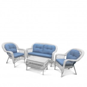 Плетеный комплект для отдыха из искусственного ротанга  LV-520 White/Blue в Ревде - revda.mebel24.online | фото 2