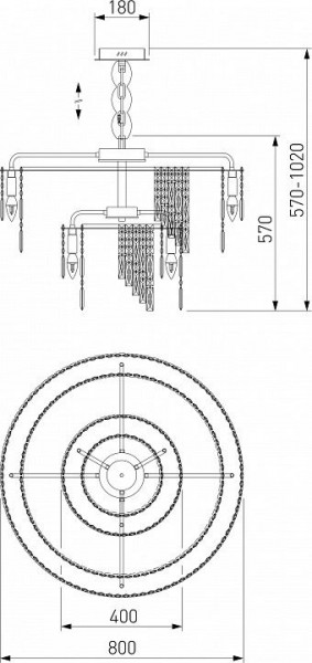 Подвесная люстра Eurosvet Blitz 60160 хром/ прозрачный хрусталь Strotskis в Ревде - revda.mebel24.online | фото 3