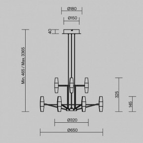 Подвесная люстра Maytoni Arana MOD401PL-L72BS3K в Ревде - revda.mebel24.online | фото 5