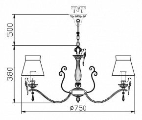 Подвесная люстра Maytoni Bird ARM013-08-W в Ревде - revda.mebel24.online | фото 5