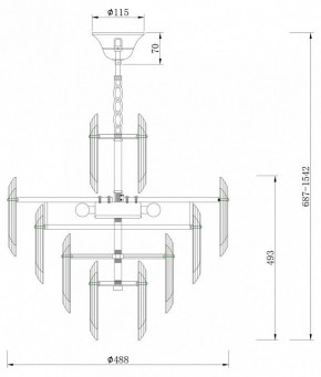 Подвесная люстра Maytoni Flare DIA200PL-06G в Ревде - revda.mebel24.online | фото 7