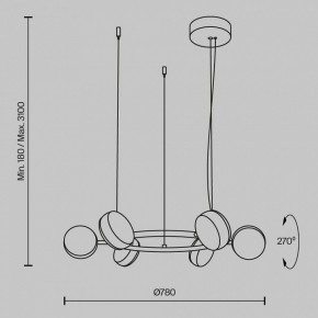 Подвесная люстра Maytoni Mind MOD299PL-L60BC3K в Ревде - revda.mebel24.online | фото 4