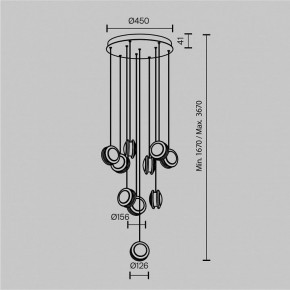 Подвесная люстра Maytoni Pharao MOD361PL-L41BS3K в Ревде - revda.mebel24.online | фото 4