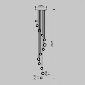 Подвесная люстра Maytoni Pharao MOD361PL-L58BS3K в Ревде - revda.mebel24.online | фото 4