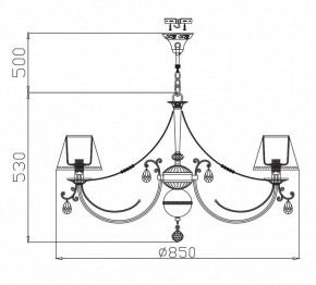 Подвесная люстра Maytoni Soffia RC093-PL-08-R в Ревде - revda.mebel24.online | фото 5