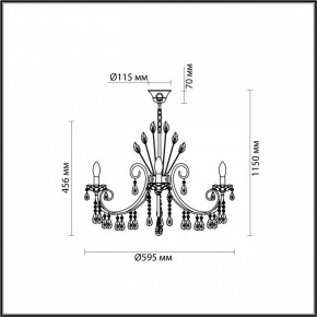Подвесная люстра Odeon Light Versia 4977/6 в Ревде - revda.mebel24.online | фото 5