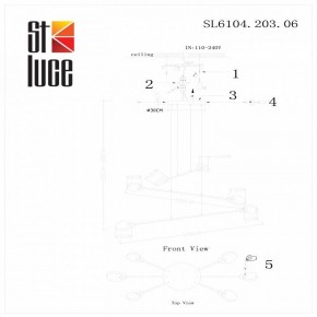 Подвесная люстра ST-Luce Montecelio SL6104.203.06 в Ревде - revda.mebel24.online | фото 4