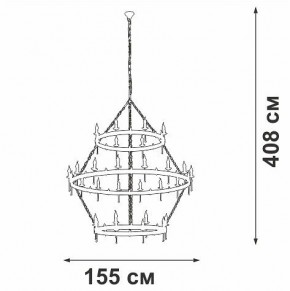 Подвесная люстра Vitaluce V1872 V1872-7/16+8+8 в Ревде - revda.mebel24.online | фото 3