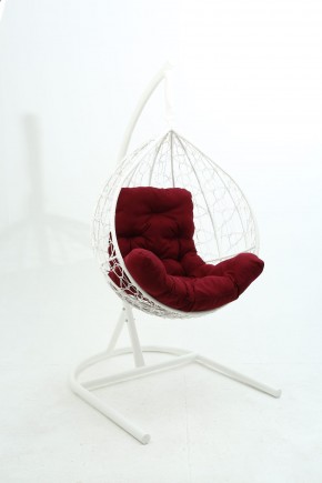 Подвесное кресло Бароло (белый/бордо) в Ревде - revda.mebel24.online | фото