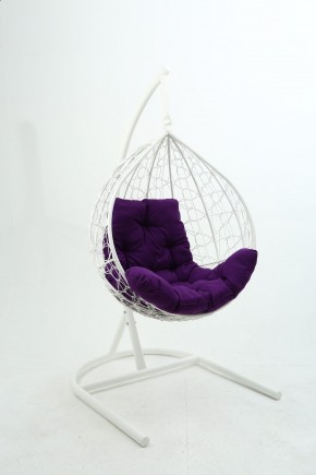 Подвесное кресло Бароло (белый/фиолетовый) в Ревде - revda.mebel24.online | фото