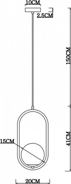Подвесной светильник Arte Lamp Matisse A7745SP-1AB в Ревде - revda.mebel24.online | фото 4