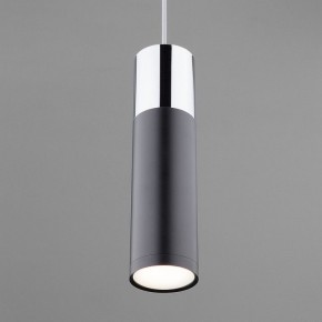 Подвесной светильник Eurosvet Double Topper 50135/1 LED хром/черный в Ревде - revda.mebel24.online | фото 2