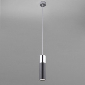 Подвесной светильник Eurosvet Double Topper 50135/1 LED хром/черный в Ревде - revda.mebel24.online | фото 3