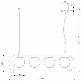 Подвесной светильник Eurosvet Ringo 50089/4 хром в Ревде - revda.mebel24.online | фото 3
