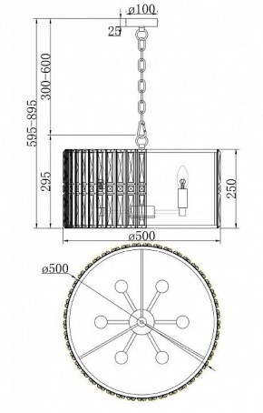 Подвесной светильник Maytoni Facet MOD094PL-06G в Ревде - revda.mebel24.online | фото 4