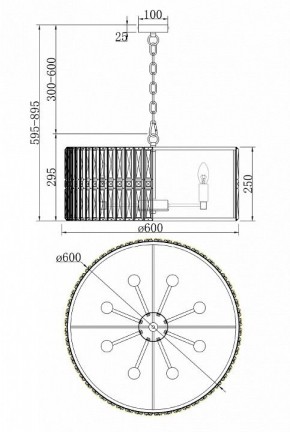 Подвесной светильник Maytoni Facet MOD094PL-08G в Ревде - revda.mebel24.online | фото 3