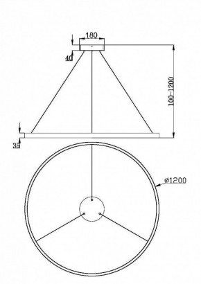 Подвесной светильник Maytoni Rim MOD058PL-L65BSK в Ревде - revda.mebel24.online | фото 4